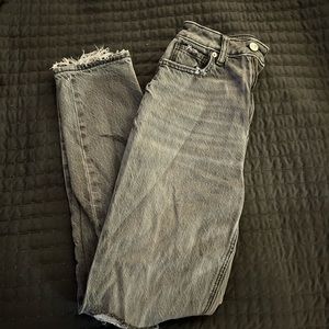 00, light grey, American eagle mom jeans